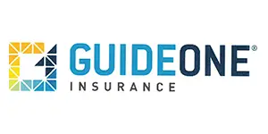 GuideOne Insurance logo with geometric design.