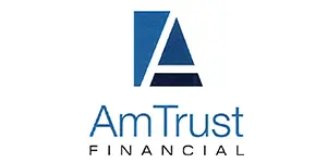 AmTrust Financial logo with blue design.
