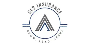 GLS Insurance logo with triangle design.